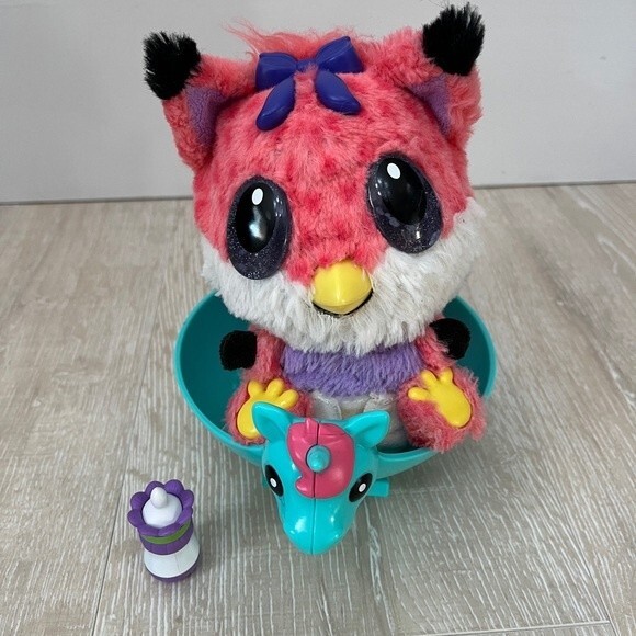 Plush Pink Interactive Hatchimals Hatchibabies Foxfin Toy - Picture 1 of 7